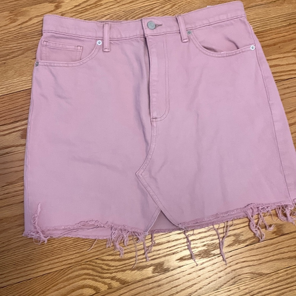Lucky mauve jean skirt
